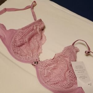 Auden Pink Lace Balconette Bra